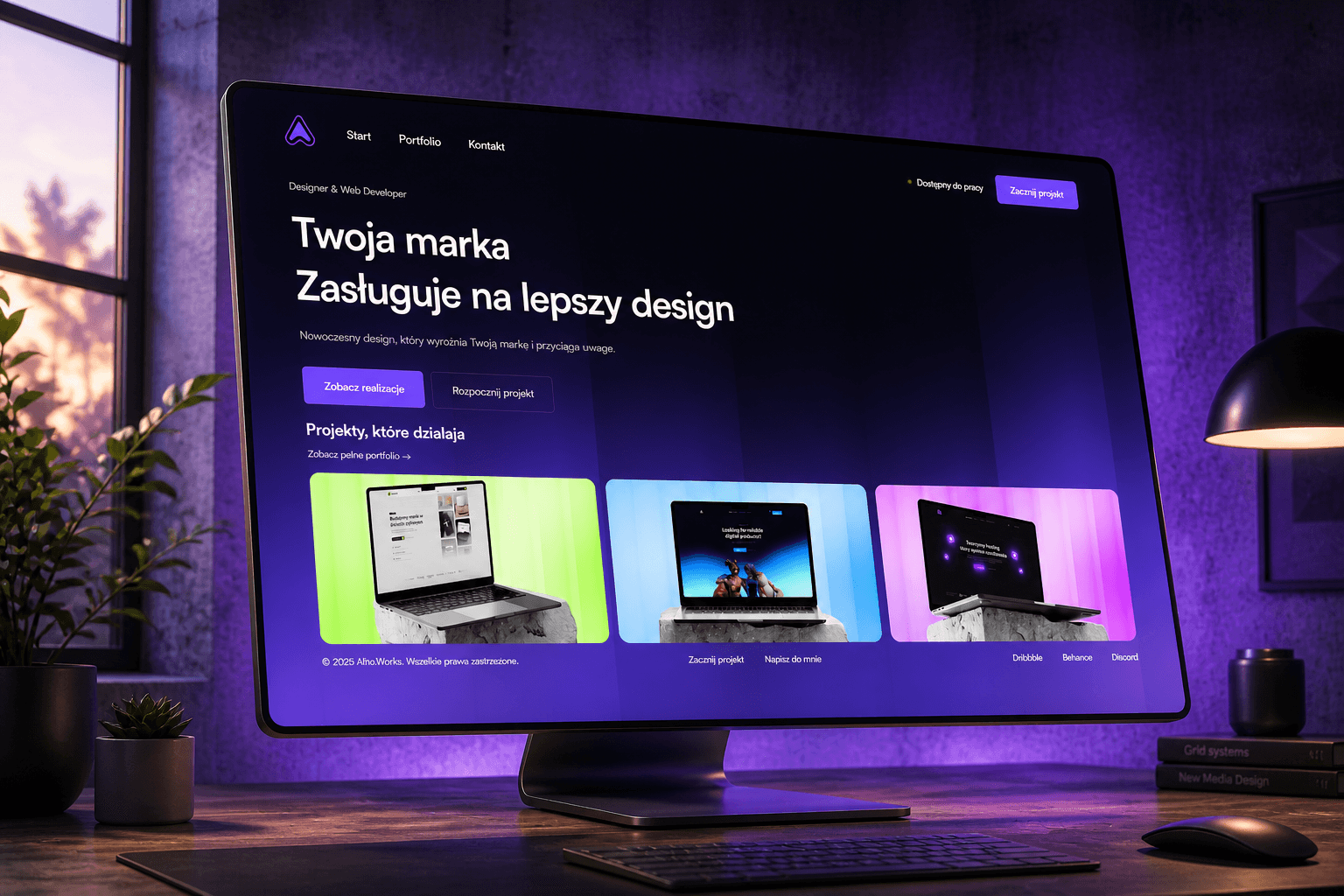 Nowoczesny landing page
