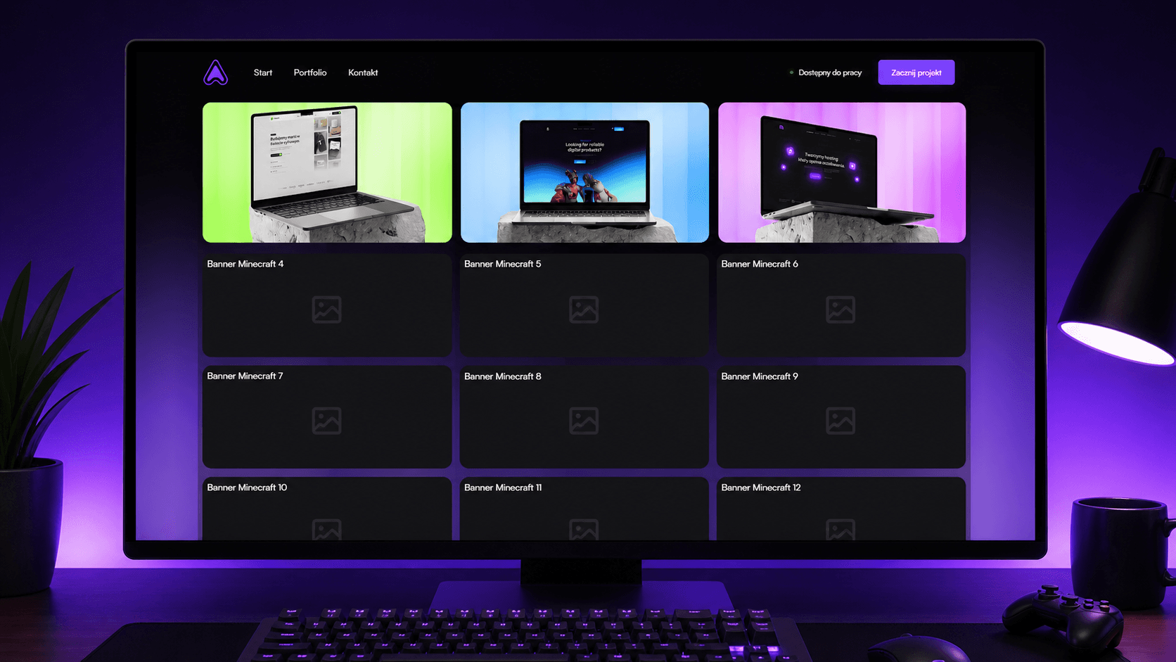 Nowoczesny landing page right